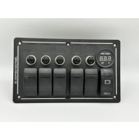 Rocker Switch with 6 Panels - 5 panels SPST-ON-OFF - 1 Panel SPST ON-OFF-ON - PN-LF6H/S4 - ASM